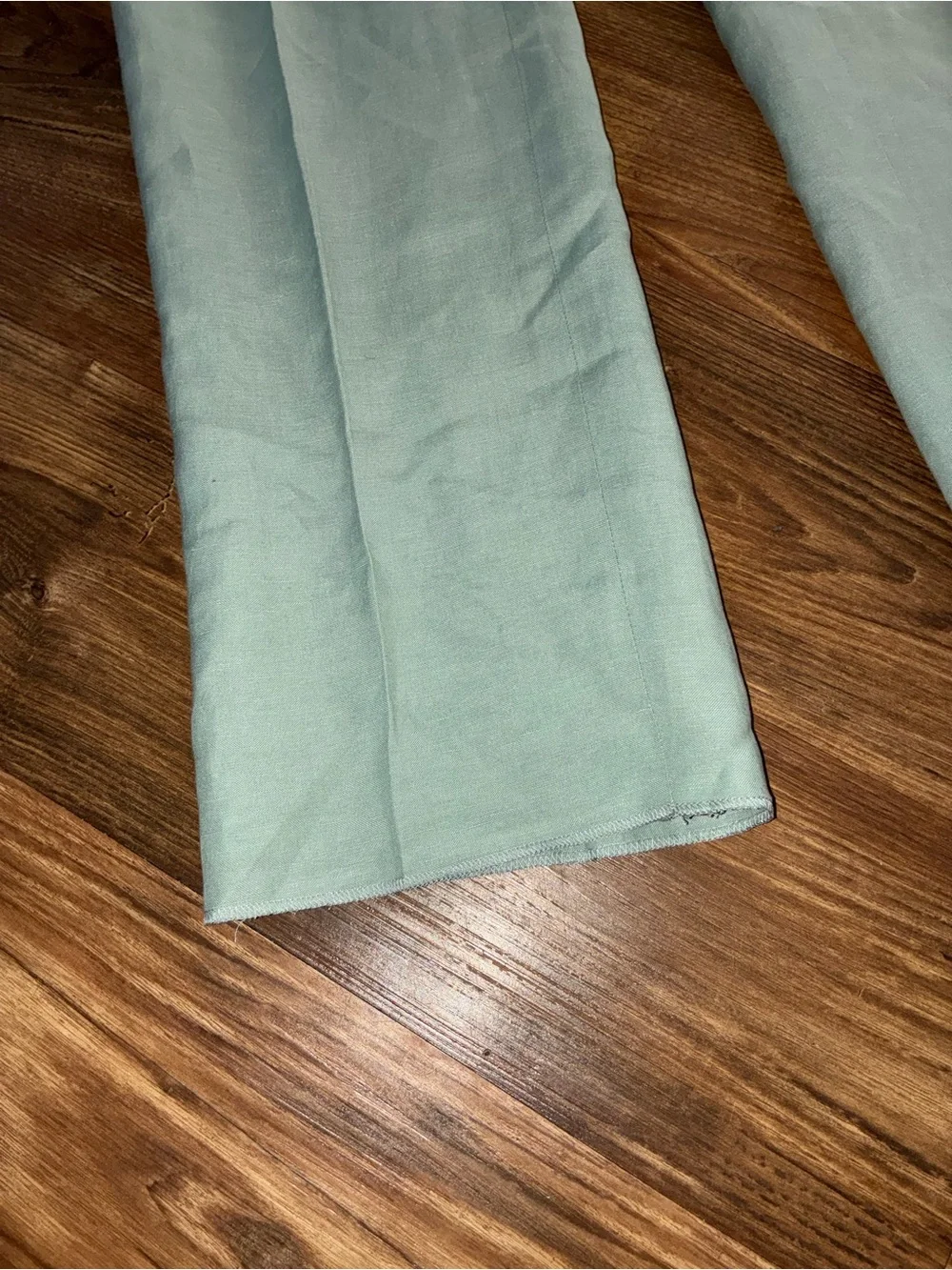 Ralph Lauren Purple Label Mint Green Gregory Hand-Tailored Silk-Linen Trouser